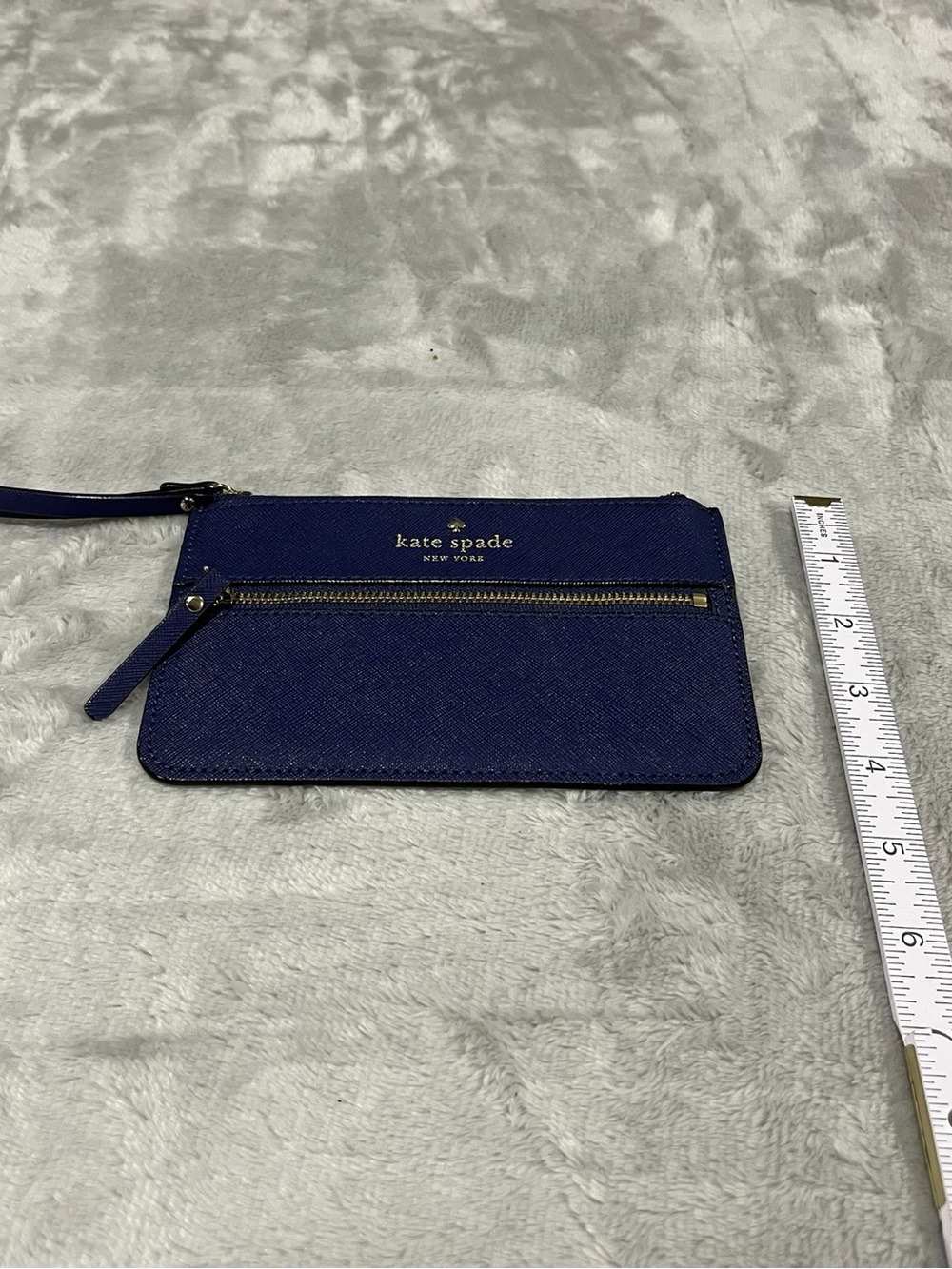 Kate Spade New York “Mikas Pond Bee” Slim Wristlet Pouch – Emperor Blue - Picture 4 of 10